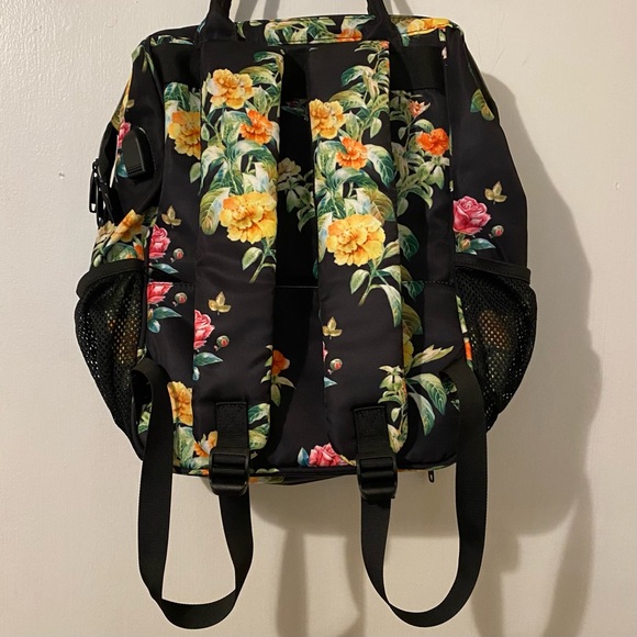 Matein Floral LapTop Backpack USB Charging Port Insulated Lunch Pocket 15 Inch - Picture 2 of 11